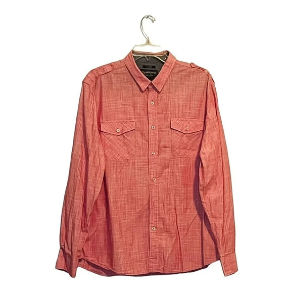 AMERICAN RAG MEN'S BUTTON DOWN LONG SLEEVE WASHED VINTAGE RED SIZE XL‎ - Picture 2 of 8